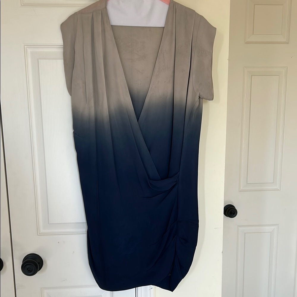 Gold Hawk ombre silk dress
